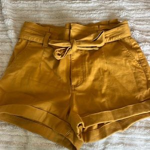 Cute Yellow Tie Shorts